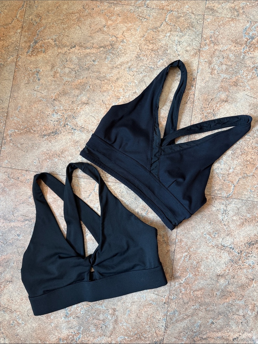 Fabletics 2 Black Sports Bras SzS